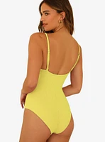 Dippin' Daisy's Bliss Swim One Piece Lemon Yellow Ribbed