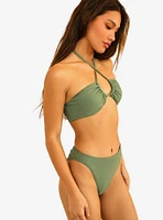 Dippin' Daisy's Amalfi Swim Top Avocado Green Ribbed