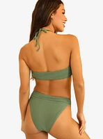 Dippin' Daisy's Amalfi Swim Top Avocado Green Ribbed