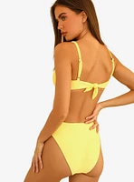 Dippin' Daisy's Gigi Swim Top Limelight Yellow Ribbed