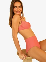 Dippin' Daisy's Gigi Swim Top Hawaiian Sun Pink Ribbed