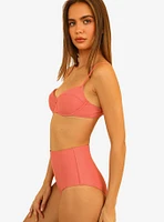 Dippin' Daisy's Gigi Swim Top Hawaiian Sun Pink Ribbed