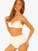 Dippin' Daisy's Gigi Swim Top Cloud White Ribbed