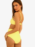 Dippin' Daisy's Zen Swim Top Limelight Yellow Ribbed