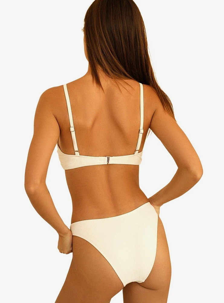 Dippin' Daisy's Zen Swim Top Cloud White Ribbed