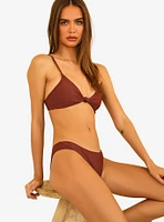 Dippin' Daisy's Zen Swim Top Clay Maroon Ribbed