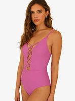 Dippin' Daisy's Bliss Swim One Piece Vivid Violet Ribbed