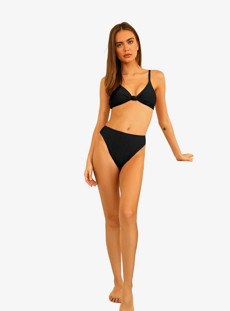 Dippin' Daisy's Zen Swim Top Black Ribbed