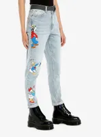 Disney Mickey Mouse And Friends Mom Jeans With Belt