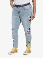 Disney Mickey Mouse And Friends Mom Jeans With Belt Plus
