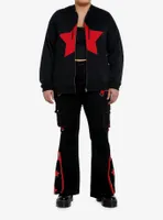 Social Collision Red Star Girls Hoodie Plus