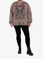 Thorn & Fable Midnight Dreamer Butterfly Tie-Dye Girls Sweatshirt Plus