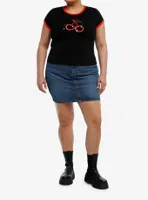 Social Collision Cherry Baby Girls Ringer T-Shirt Plus