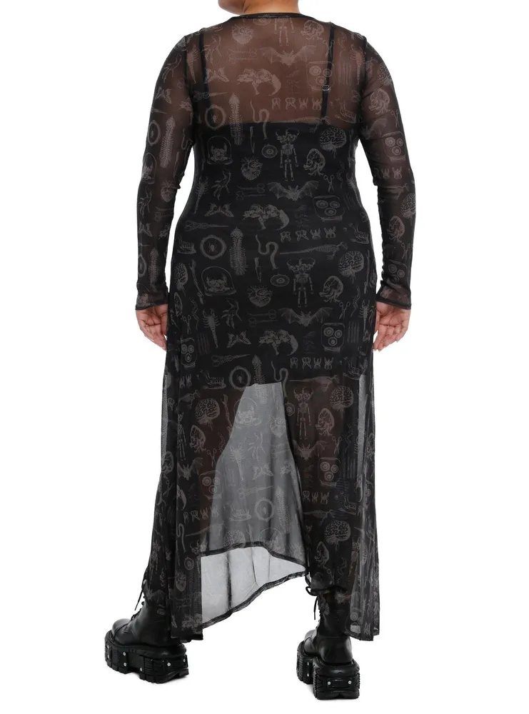 Cosmic Aura Taxidermy Mesh Maxi Dress Plus