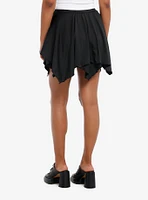 Thorn & Fable Black Flowy Hanky Hem Skirt