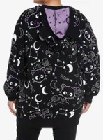 Chococat Celestial Knit Hooded Girls Cardigan Plus