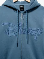 Disney Logo Blue Zip Hoodie — BoxLunch Exclusive