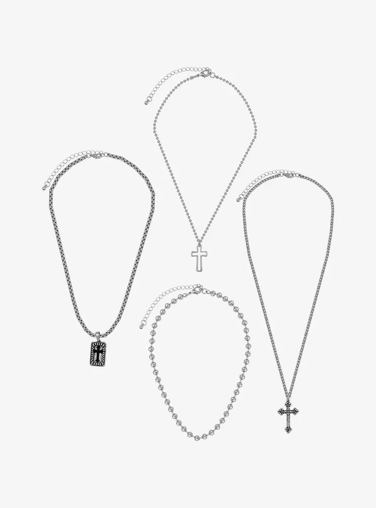 Social Collision® Cross Chain Necklace Set