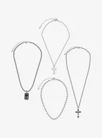 Social Collision® Cross Chain Necklace Set