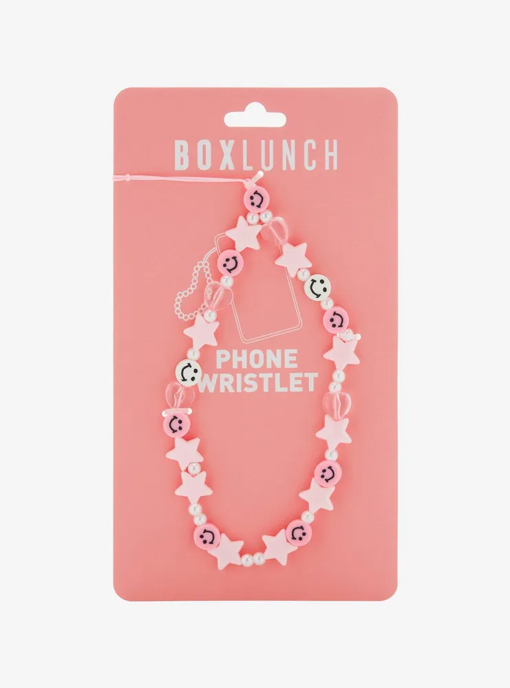 Pink Smiles and Stars Beaded Phone Wristlet - BoxLunch Exclusive