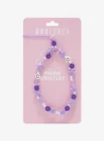 Purple Smiles and Stars Beaded Phone Wristlet - BoxLunch Exclusive