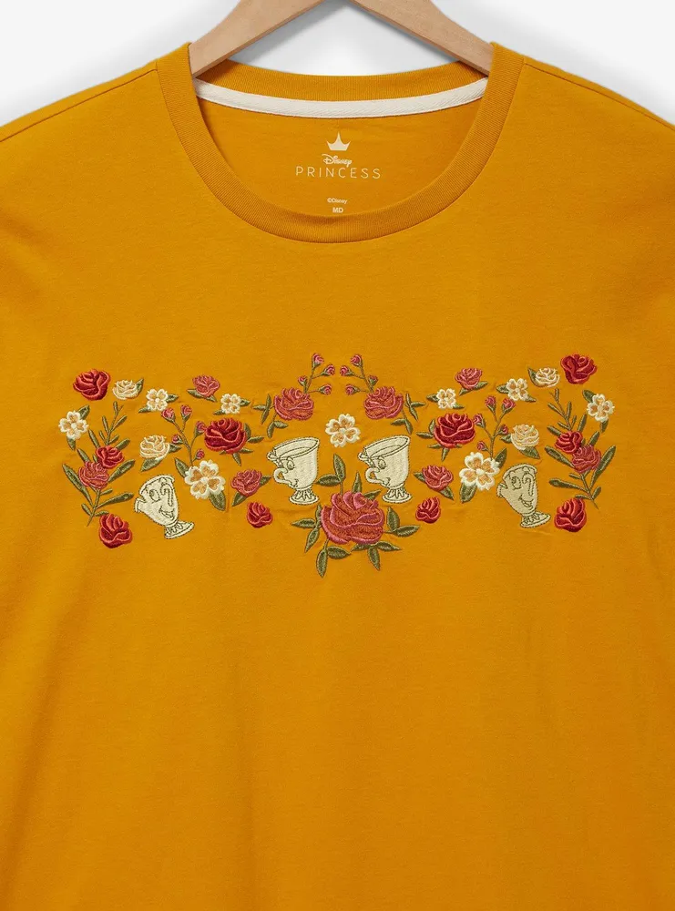 Disney Beauty and the Beast Chip Floral Women's T-Shirt - BoxLunch Exclusive
