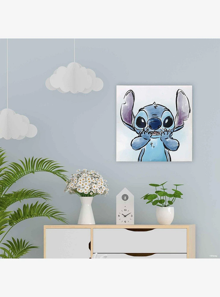 Disney Lilo & Stitch Surprised Expression Canvas Wall Decor