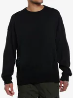Black Spine Destructed Sweater