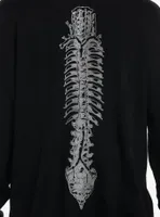 Black Spine Destructed Sweater