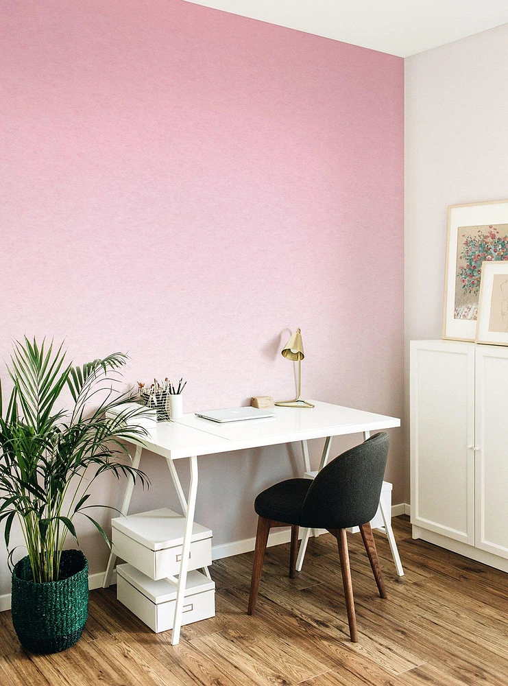 Pink Aura Ombre Peel & Stick Wallpaper Mural