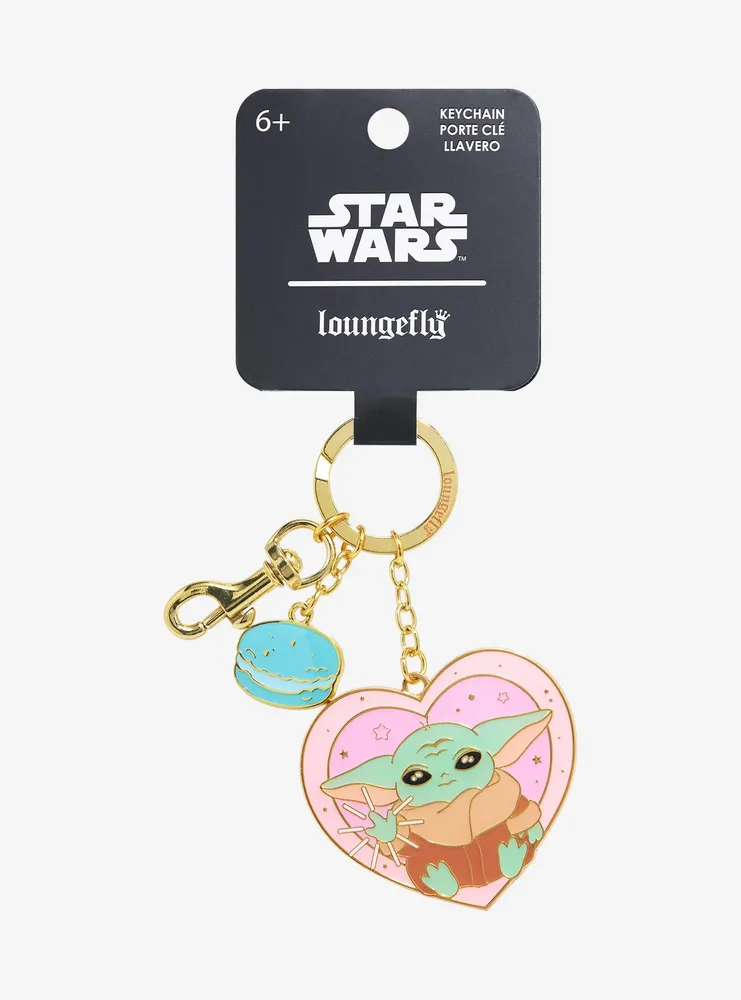 Loungefly Star Wars The Mandalorian Grogu Heart Multi-Charm Keychain - BoxLunch Exclusive