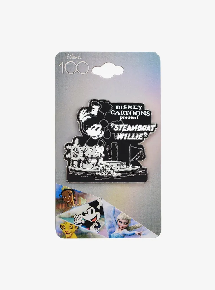 Disney 100 Mickey Mouse Steamboat Willie Enamel Pin - BoxLunch Exclusive