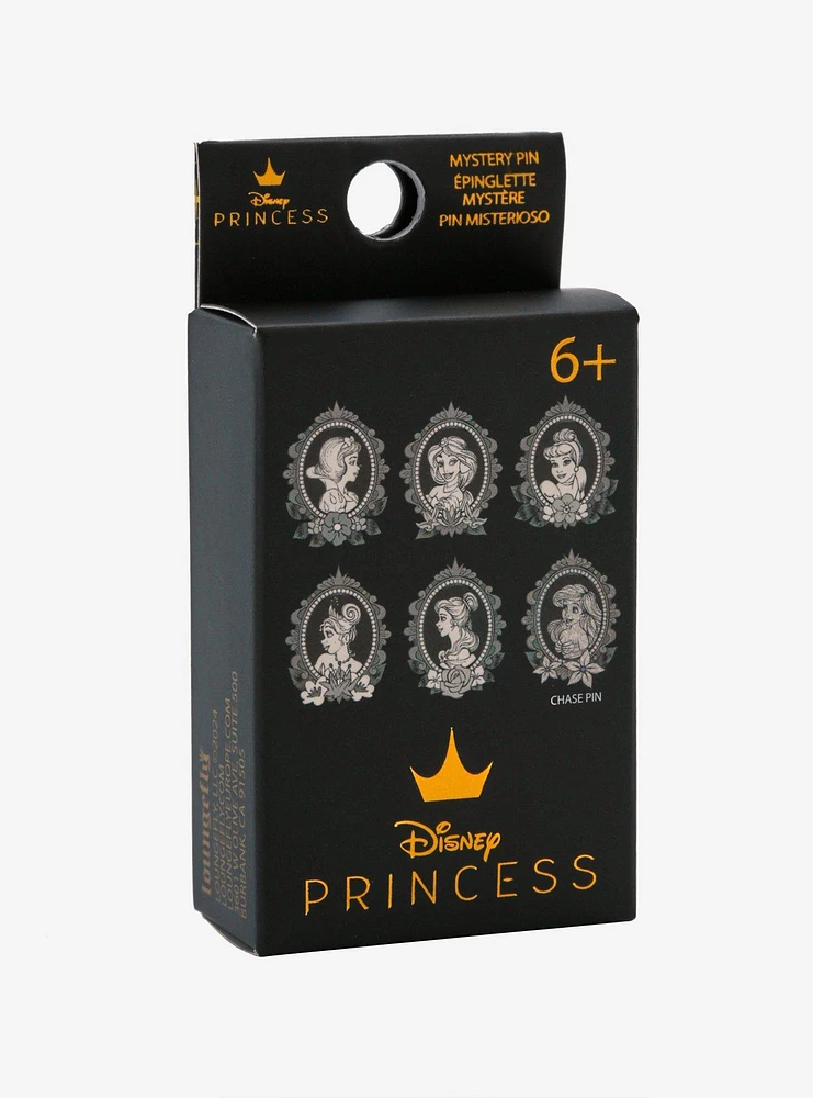 Loungefly Disney Princess Black & White Cameo Blind Box Enamel Pin