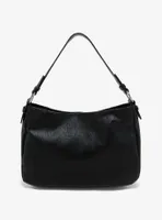 Black & Silver Hardware Slouch Bag