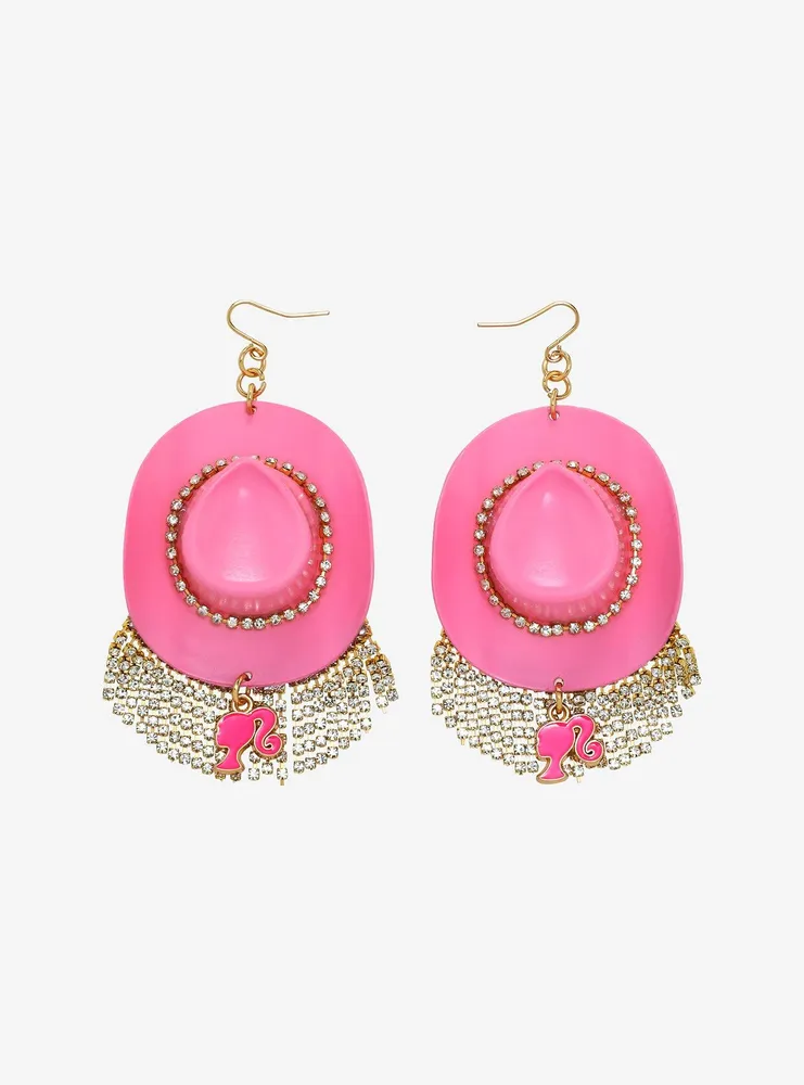 Barbie Cowboy Hat Bling Fringe Earrings — BoxLunch Exclusive