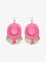 Barbie Cowboy Hat Bling Fringe Earrings — BoxLunch Exclusive