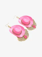 Barbie Cowboy Hat Bling Fringe Earrings — BoxLunch Exclusive