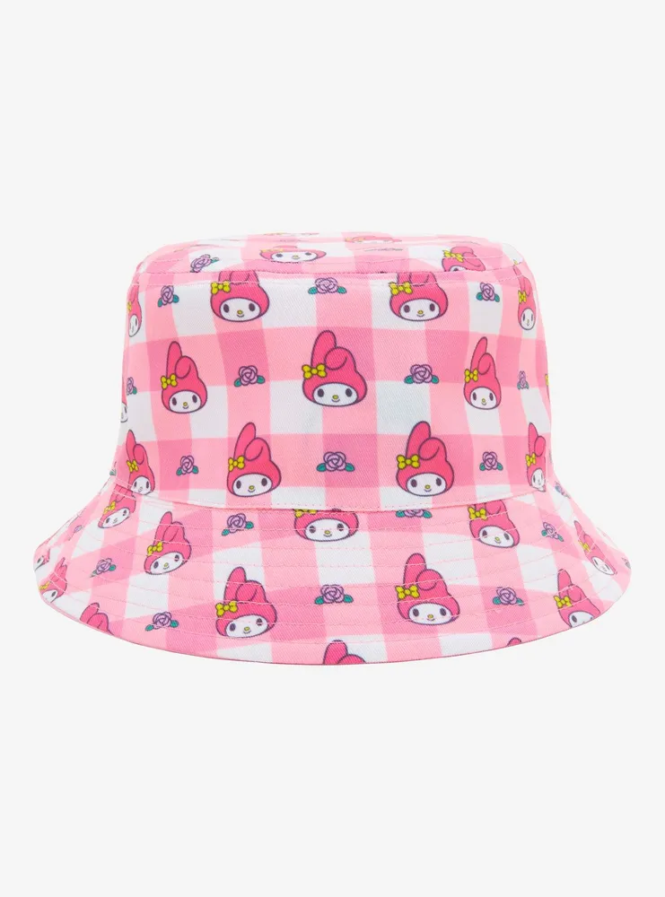 Sanrio My Melody Gingham Allover Print Reversible Bucket Hat - BoxLunch Exclusive