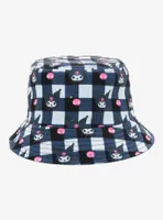 Sanrio Kuromi Reversible Gingham Allover Print Bucket Hat - BoxLunch Exclusive