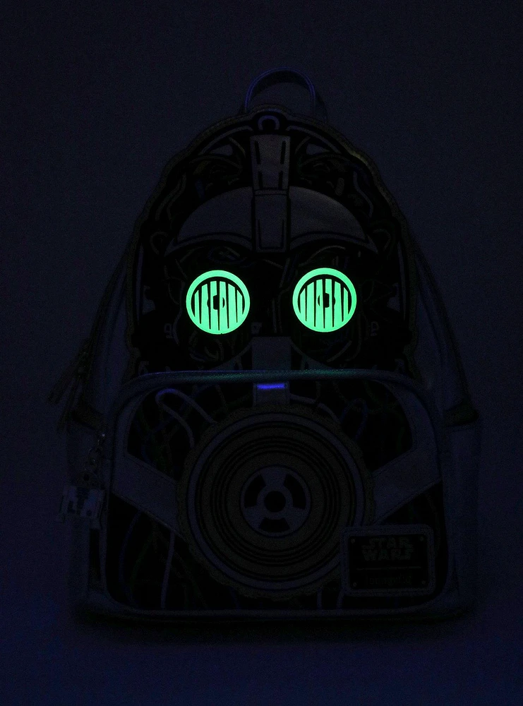 Loungefly Star Wars C-3PO Glow-in-the-Dark Mini Backpack — BoxLunch Exclusive