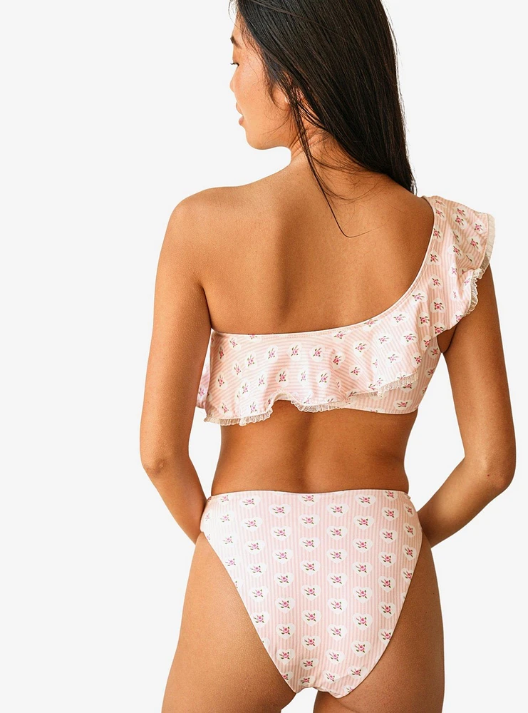 Dippin' Daisy's Penelope Swim Top Pink Floral Stripe