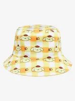 Sanrio Pompompurin Reversible Gingham Bucket Hat