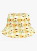 Sanrio Pompompurin Reversible Gingham Bucket Hat