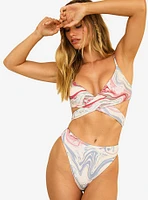 Dippin' Daisy's Ibiza Swim Top Multi-Colored Ripples