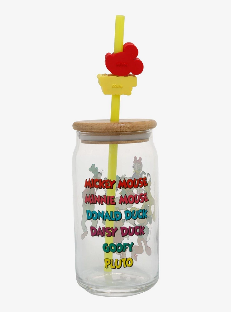 Disney Mickey Mouse And Friends Excellent Eight Glass Tumbler