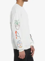 Don't Hug Me I'm Scared Line Drawings Sweatshirt