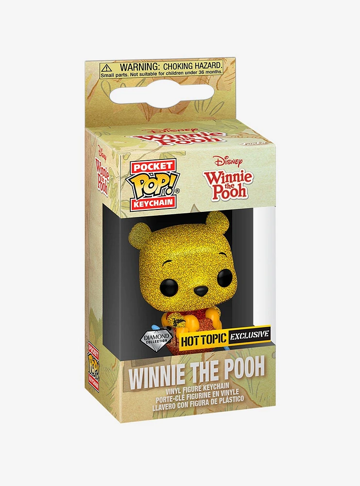 Funko Disney Diamond Collection Pocket Pop! Winnie The Pooh Key Chain Hot Topic Exclusive