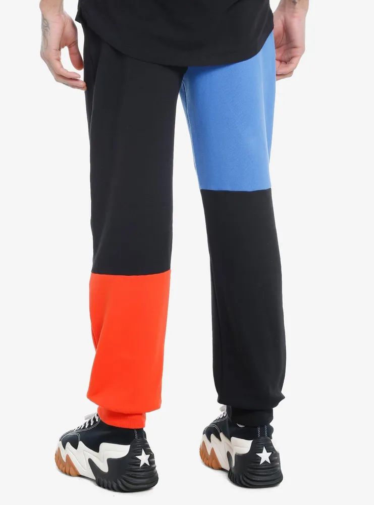 Don't Hug Me I'm Scared Color-Block Jogger Sweatpants