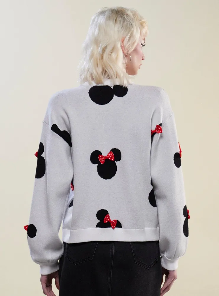 Disney Minnie Mouse Polka Dot Bows Girls Cardigan