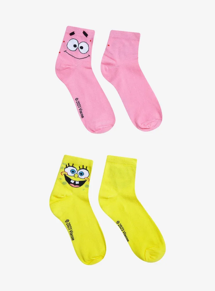SpongeBob SquarePants Patrick & SpongeBob Crew Socks 2 Pair